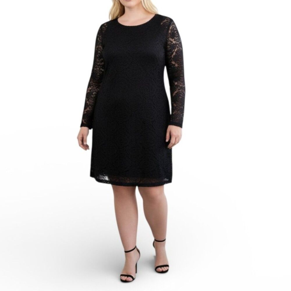 BY GISHI New York Black Stretch Lace Dress, NWOT! Size 3XL